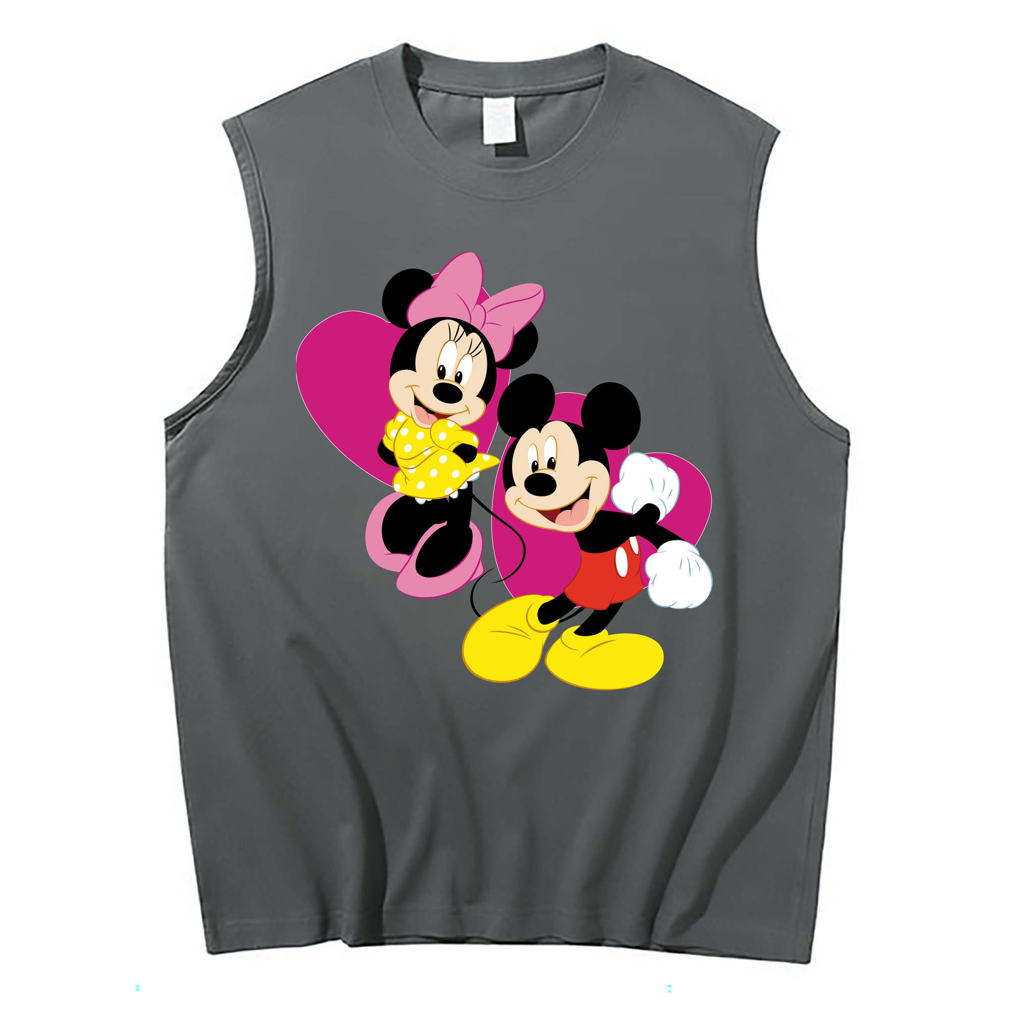 ミッキーマウス Mickey Mouse コットン100％タンクトップ（フロントプリント）